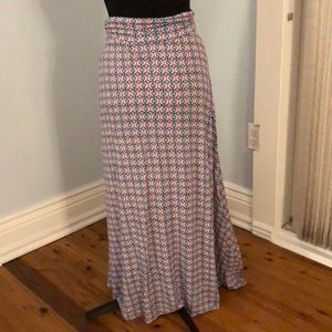Geometric Print Maxi Skirt